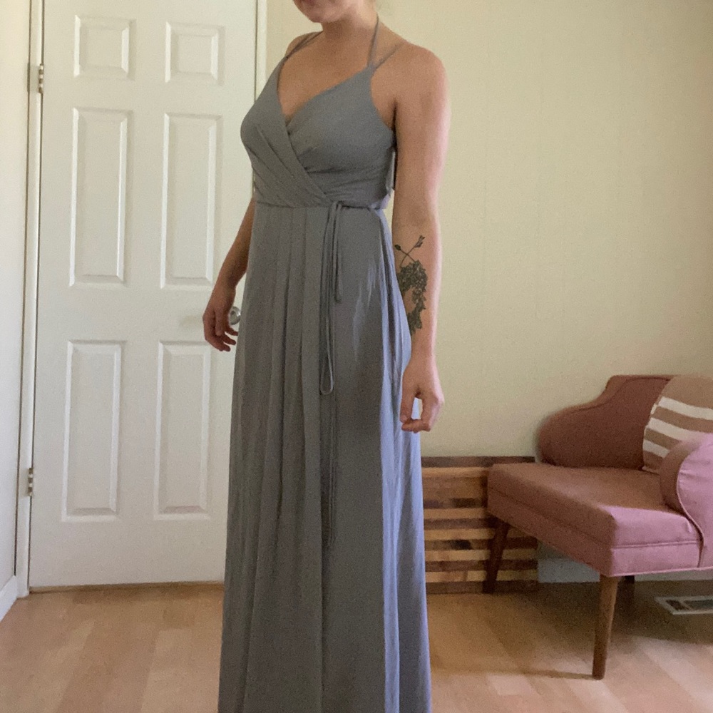 Bridesmaids or prom georgette wrap dress